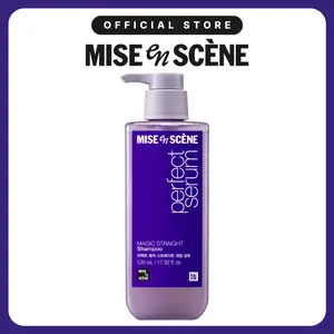 Perfect Magic Straight Shampoo (17.92 fl oz / 530ml) | Mise En Scène | Anti-Frizz Korean Shampoo, Heat Protection, Straight & Glossy Hair