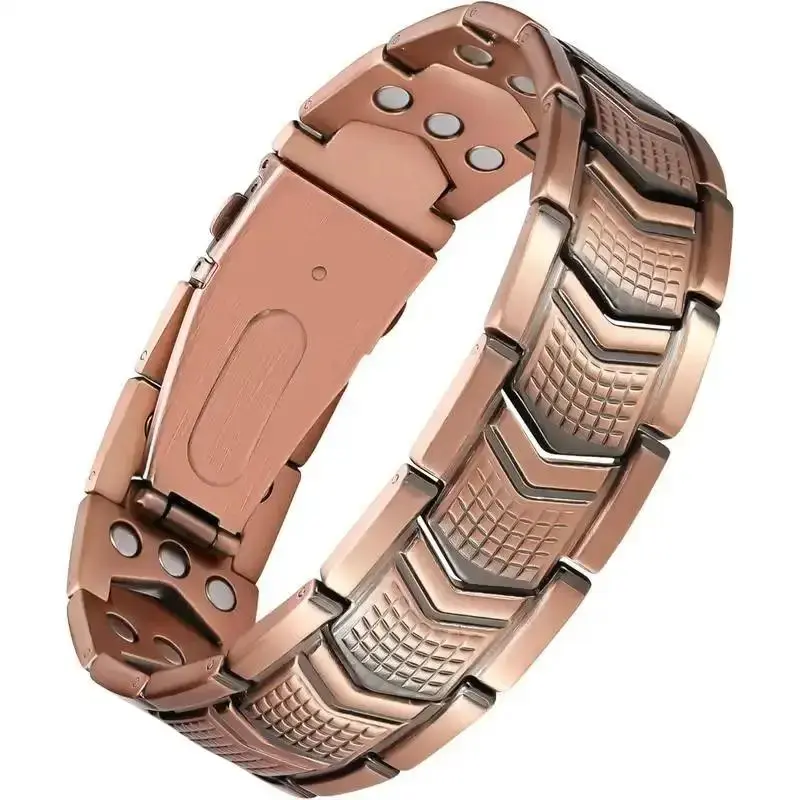 Pure copper magnetic therapy bracelet, with built-in magnets. It is comfortable and beneficial to wear daily. Suitable for both men and women. It serves both decorative and health care purposes. It is suitable for giving as a gift or for personal use. tik