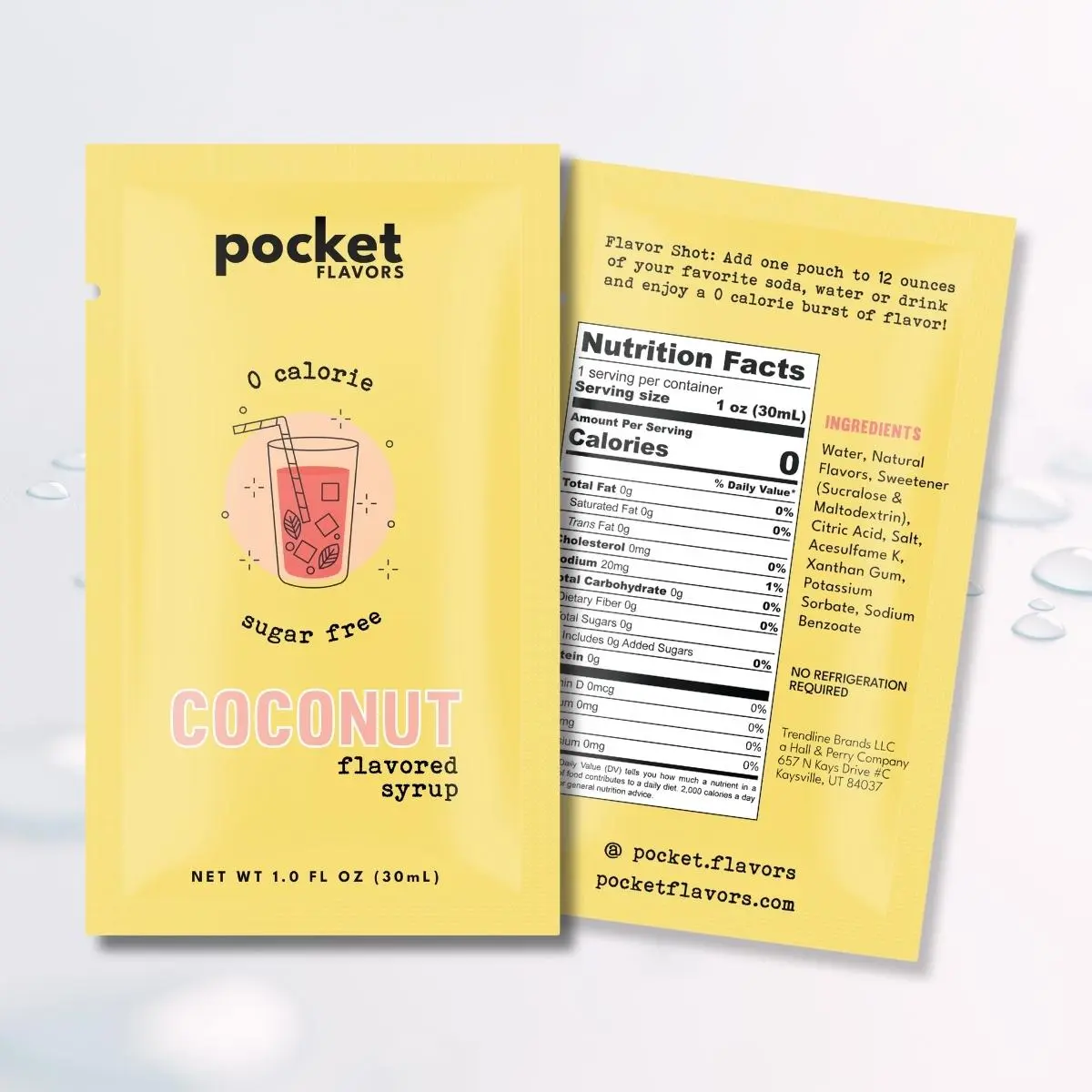 Coconut Flavored Syrup Packets