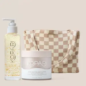 Kopari Hyaluronic Hydration Body Set – Hydrating Body Oil & Butter Duo + Tote