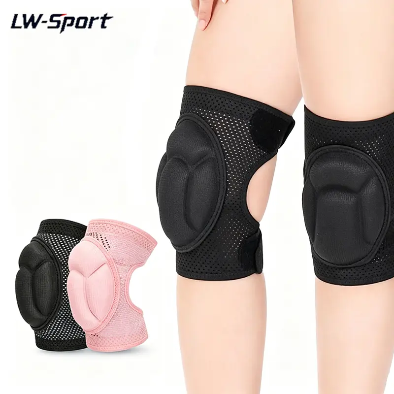 1Pc/2Pcs Thick Cushioned Knee Pads for Kneeling, Breathable Mesh Adjustable Knee Pads for Gardening Cleaning Flooring Work, Comfortable Knee Protection Pads for Men Women