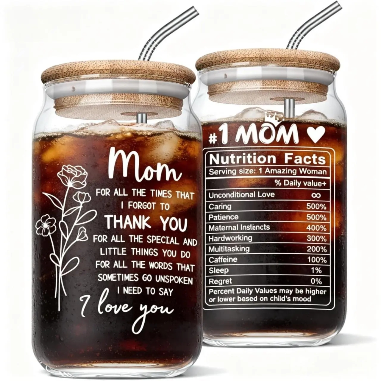 16oz Can Glass Coffee Mug - Motherhood Party Gift, Ideal for Mamas on Special Occasions, Ready-to-Give Home Supply Cup