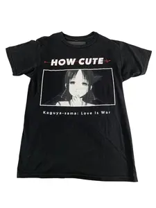 Kaguya-sama Love Is War Shirt Mens Medium Black Kaguya How Cute Anime Graphic