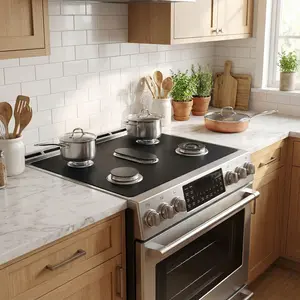 Heat Resistant Silicone Stove Top Covers Gas Range Protector Mats Washable Reusable