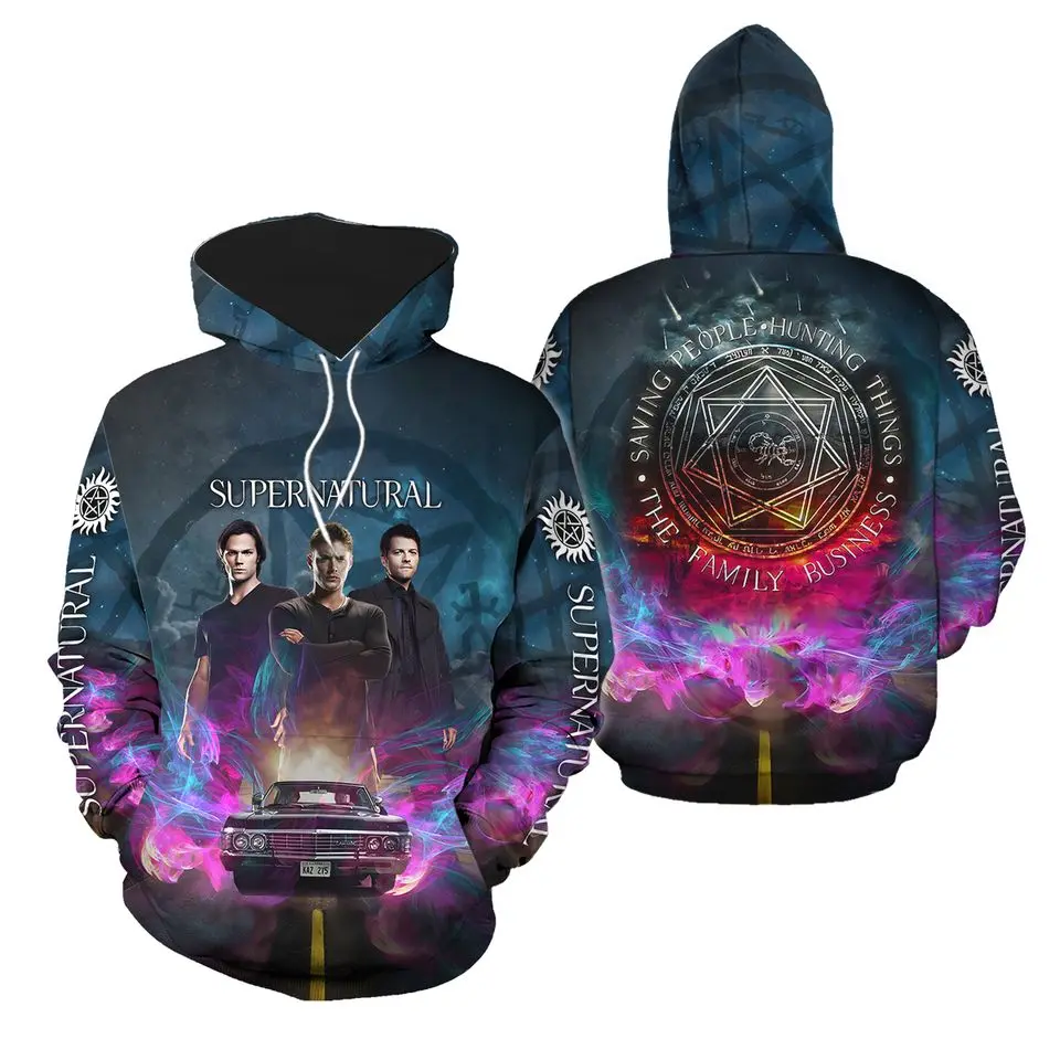 Supernatural 3D Print Hoodie Mens Sweatshirt
