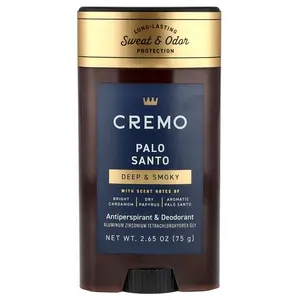 Cremo Antiperspirant & Deodorant, Palo Santo , 2.65 oz (75 g)