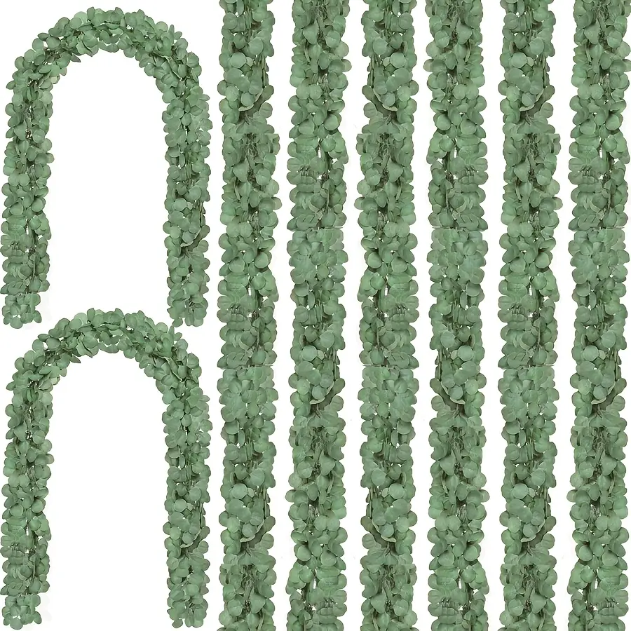 36Pcs 252Ft Eucalyptus Garland,Artificial Eucalyptus Leaves Table Greenery Garland Wreath Spring Vines Artificial Hanging Plant for Wedding Party Table Bedroom Wall Room Decor Decorative Fake Greenery Fake Greenery Plants Faux Eucalyptus