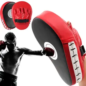1/2Count Curved Boxing Hand Target, MMA Punching Mitts, Kickboxing Training Focus Pads, Muay Thai Strike Punch Mitts, Karate Taekwondo Practice Hand Targets, Adjustable Wrist Strap Boxing Pads for Martial Arts Sparring