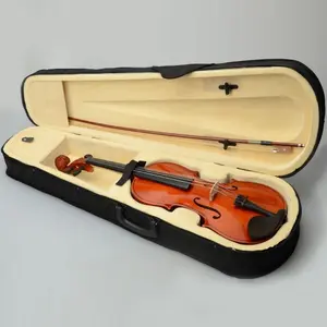 16" Professional-Grade Acoustic Viola with Bow & Case - Full-Size Adult Instrument, Natural Wood Construction, Warm Tone Projection, Ergonomic Design - Ideal for Orchestra, Solo Performances & Music Gifts (Coffee Brown/Light Brown/Yellow) - Durable & Sta