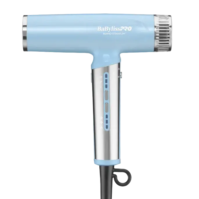 BaBylissPRO Nano Titanium Limited Edition 360° Hair Dryer - Iced Blue, Nano Light Ionic Technology, 360° Hair Dryers