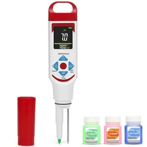 Digital pH Meter  Pocket pH Pen for Fermentation with pH Calibration Kits Color Display Spear Tip pH  Tester Probe with ATC for  Sourdough Professional pH Test Strips for  Acidity