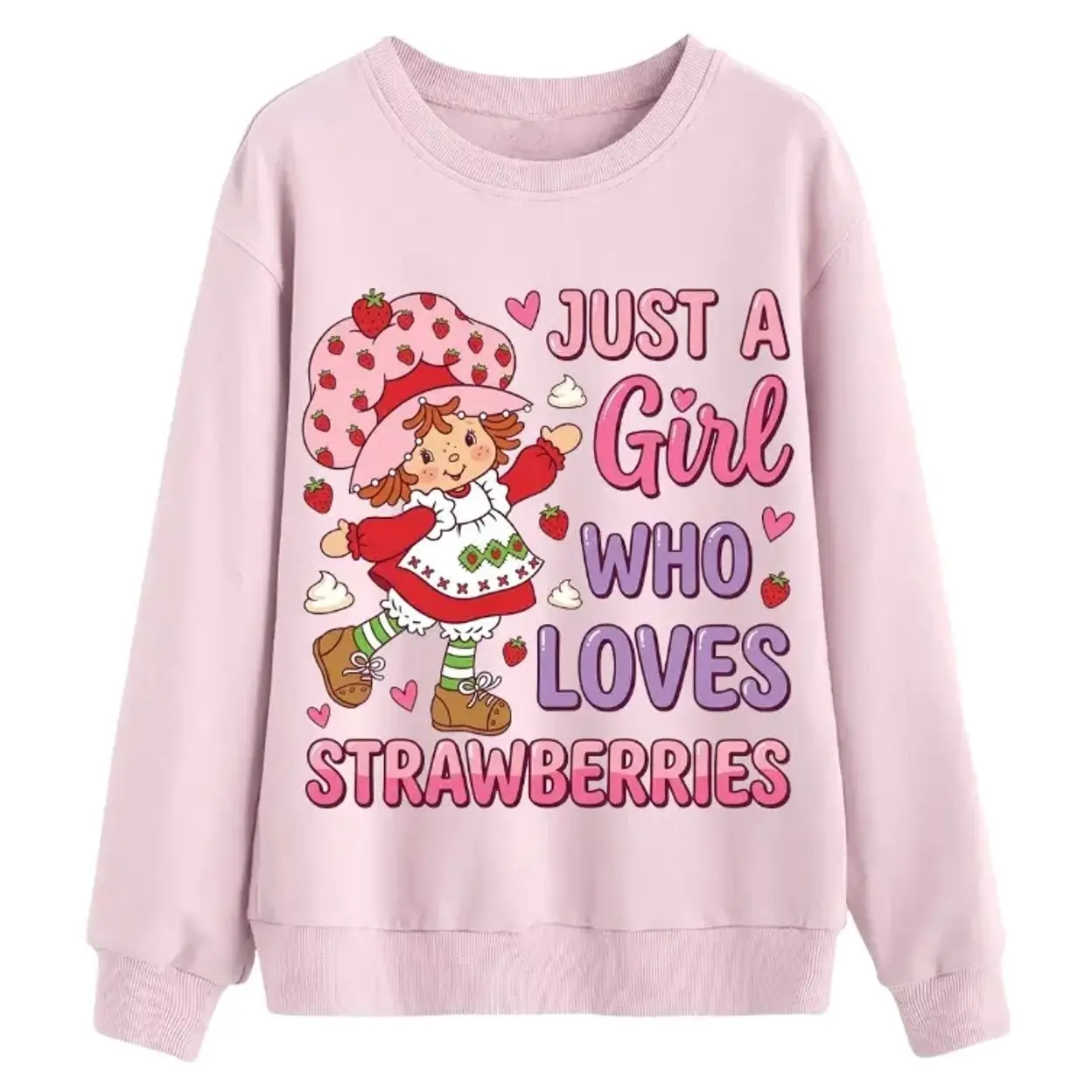 Cute Strawberry Aesthetic Sweatshirt Berry Good Times Retro Fruit Graphic Pullover Crewneck Cozy Outfit Women & Men Gift for Strawberry Lovers