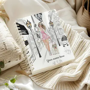 Personalized Paris Notebook with Name | Custom Aesthetic Spiral Journal for Teen Girls | Fashion City Girl Gift | Back to School