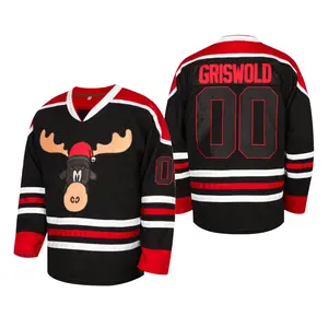 Men's Hockey Jersey#00 Griswold Movie Hockey Jerseys X-Mas Christmas Vacation Mens Jersey White Stitched
