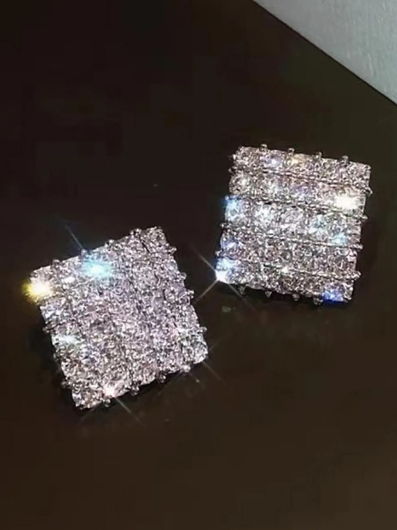Rhinestone Decorated Stud Earrings, Stud Embellished, High Quality Earrings, Fashion Jewelry for Party, Daily Clothing Decor, Trendy All-match & Exquisite Jewelry for Birthday Gift, Earrings Studs