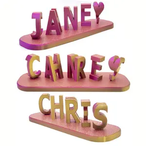 Customizable 3D Dual Text Sign – Anniversary Gift for Couple, Birthday Gifts, Wedding Decor, Couple Gifts, Plaque Decor Ornaments