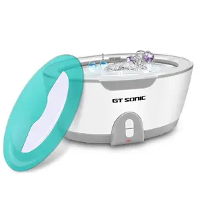 Uten Ultrasonic Cleaner with Special Denture Tray&Handle,40kHz Ultrasonic Jewelry Cleaner with 5min Auto Shut-Off for Denture Jewelry Necklaces Rings Glasses Watches