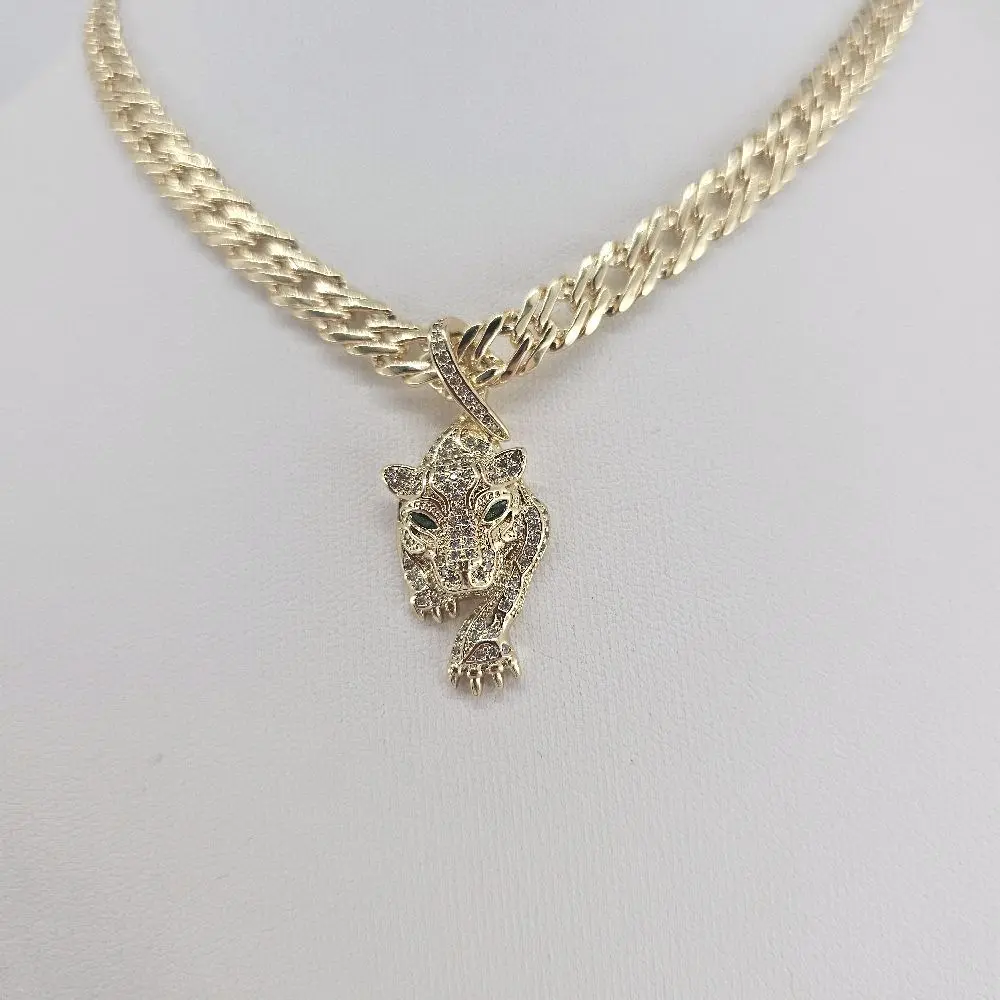 Panther Pendant with Spanish Chain, Available in 2 Chain Sizes