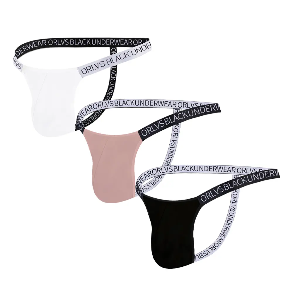 Men's Thong Sexy Bikini G-String Underwear Male Breathable Modal G-String Thong Low-rise T-Back Jockstrap