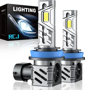Rimthin RCJ H11/H8/H9 fog light bulbs, 1:1 size, 35000LM brightness, 6000K cool white, 13000RPM fan, plug and play, pack of 2 tiktokshopspringglowup