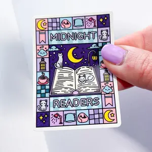 Midnight Pages Bookish Vinyl Die Cut Sticker