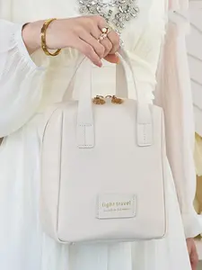 Compact Shell-Shape Handbag, PU Makeup Bag, Portable Storage, Large Zipper Opening, Mini Multi-Pocket, Ideal for Daily Use & Short Trips