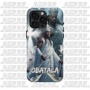 CUBA OBATALA Tough Phone Cases with Impact Resistant TPU Lining & Polycarbonate Shell Protective Casing for Wireless Charging Friendly Glossy Finish