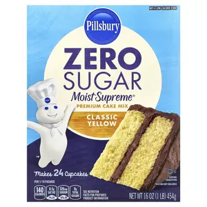 Pillsbury Zero Sugar, Moist Supreme® Premium Cake Mix, Classic Yellow, 16 oz (454 g)