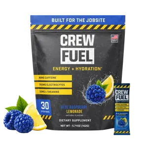 CrewFuel | Electrolyte + Caffeine (80mg) – Clean Energy Drink Alternative (Blue Collar / Jobsite)