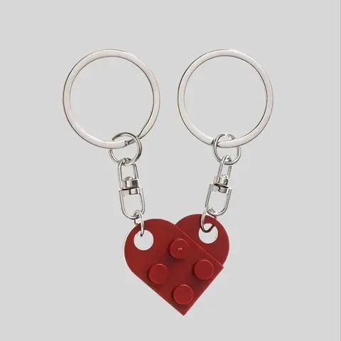 Cute Heart Design Keychain, Geometric Decor Keychain for Men & Women, Gift for Birthday Party, Keychain Kawaii, Trendy Cute Keychain, Heart Keychains, Key Rings