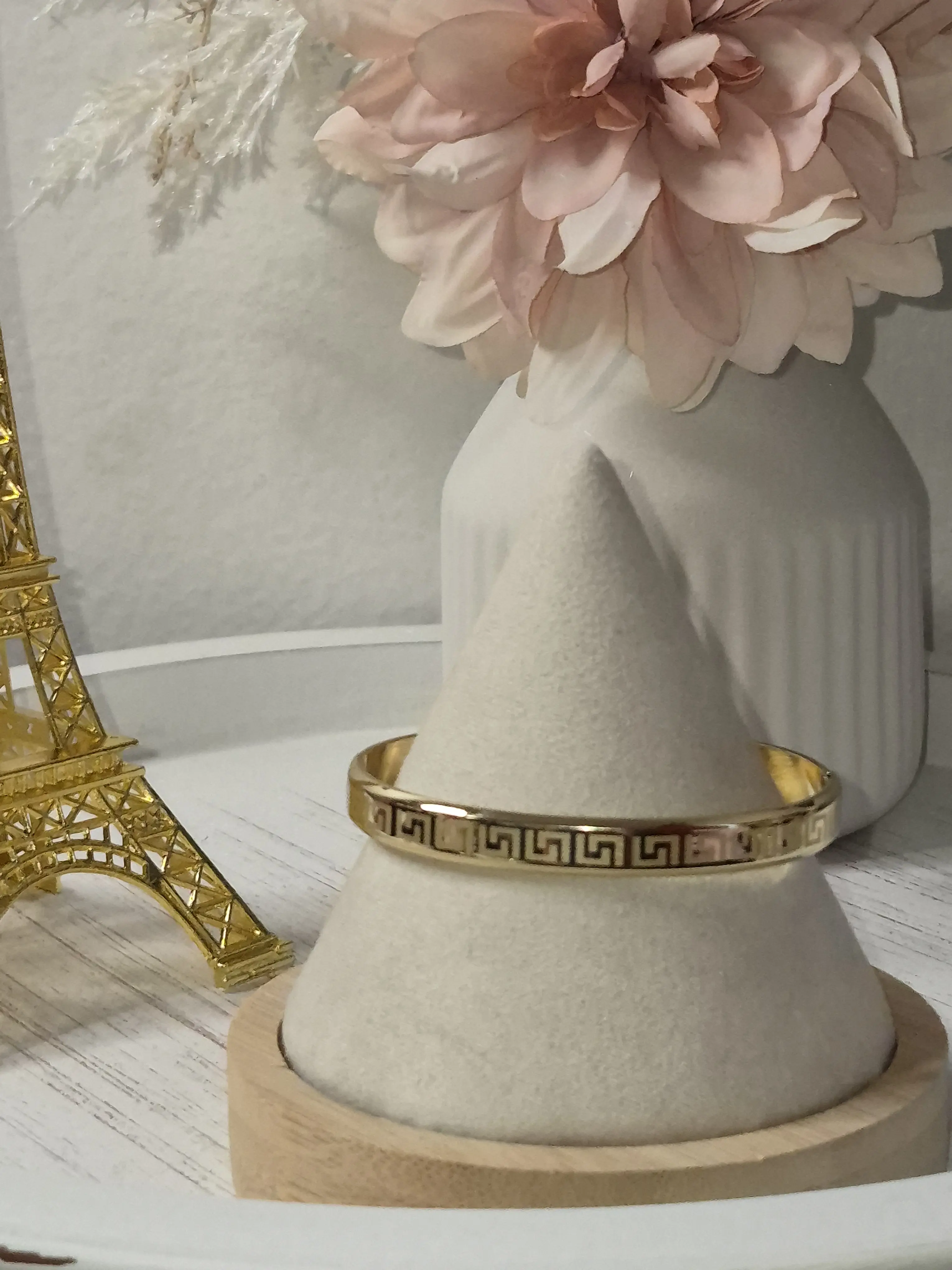14K Laminated Gold Greek Key Bracelet