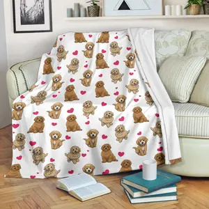 Goldendoodle Fleece Blanket Custom Cozy Throw for Dog Lovers