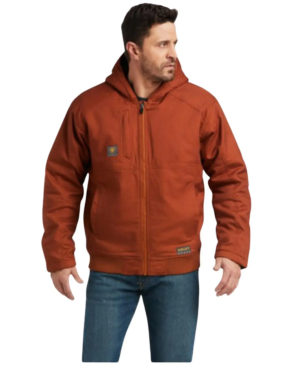 Ariat Men's Copper Rebar Duracanvas Hooded Zip-Front Work Jacket - 10037637