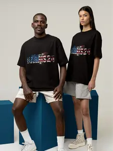 Harris '24 USA T-Shirt - Kamala Harris's Historic Campaign Support - Cotton, Fabric