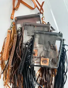 SHAYNE CLEAR - SMALL - crossbody | no turquoise - hand tooled western festival concert bag purse stadium transparent western game day vinyl