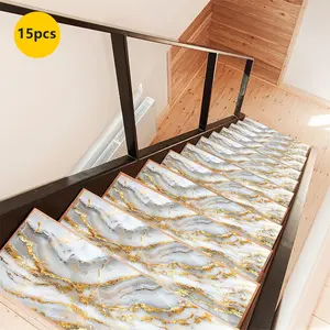 Non-Slip Stair Carpet, Step Protection Carpet, Decorative Bordered Stair Mat for Home Decoration & Bedroom Accessories - Suitable for Indoor, Outdoor Stairs & Multiple Scenarios. Home Decorative Rugs