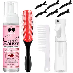 Curl Mousse 10 Counts for Women - Styling Mousse for Curly & Coils Hair with Definition Curl Control and Hydration Shine Gel Haircare Frizz Nourishing