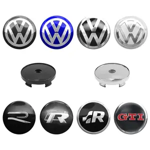 4PCS 56 mm 60mm Car Wheel Center Hub Cap Badge Sticker Styling Accessories For Volkswagen VW GTI Golf 5 6 7 Mk4 Mk5 Mk6 Polo Passat B5 B6 B7 Scirocco Jetta Tiguan CC Touareg Beetle Rline R Touran Bora