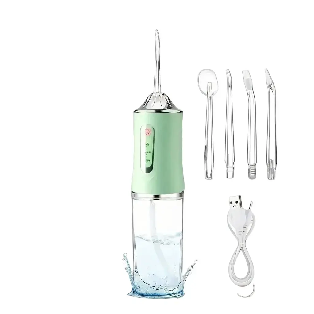 New Dental Oral Irrigator, Portable Self Care Products for Adults, Rechargeable Plaque Remover with Batteries & 4 Nozzles for Daily Cleansing, Water Flosser, Teeth Accessory, Plaque Removal, Removes Plaque Daily