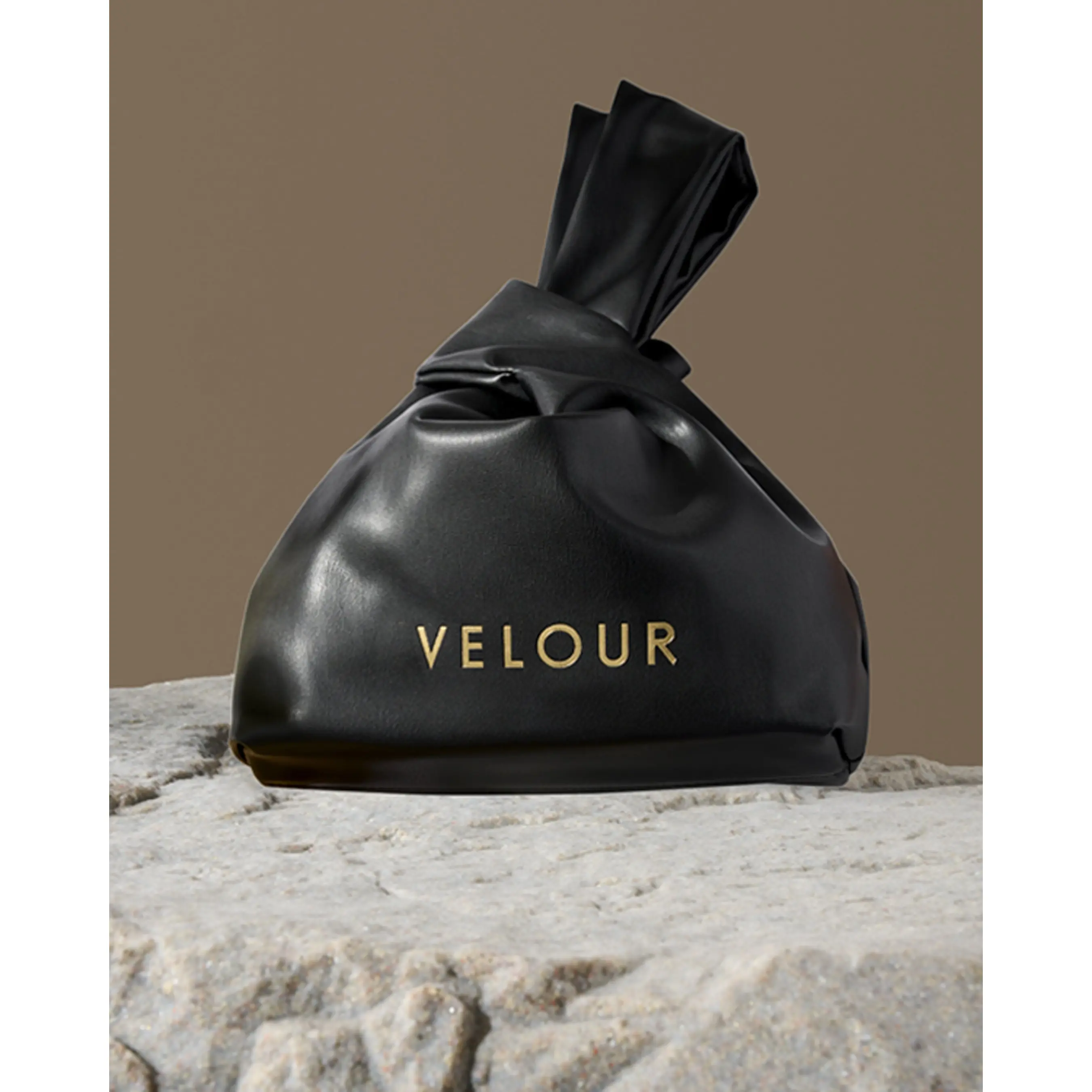 Black Faux Leather Bag