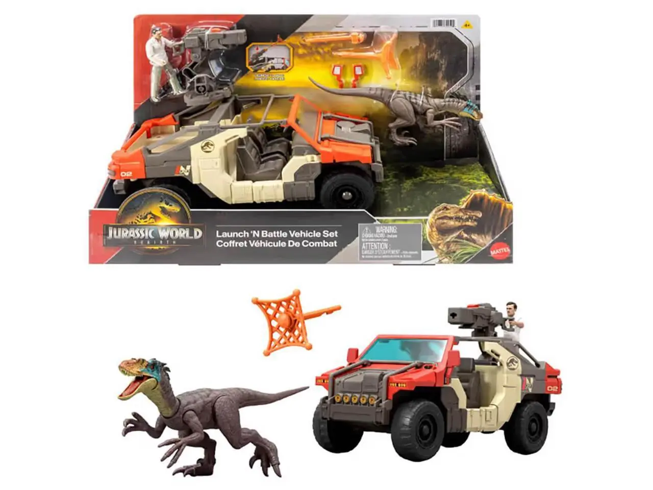 Mattel Jurassic World: Rebirth Launch N Battle Vehicle Set