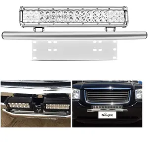 Nilight Front Bumper License Plate Mount Bracket Holder