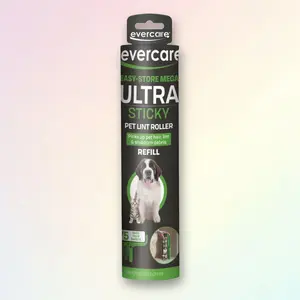 Evercare Mega Lint Roller Refill 75ct - for Clothes Furniture, 75 Count