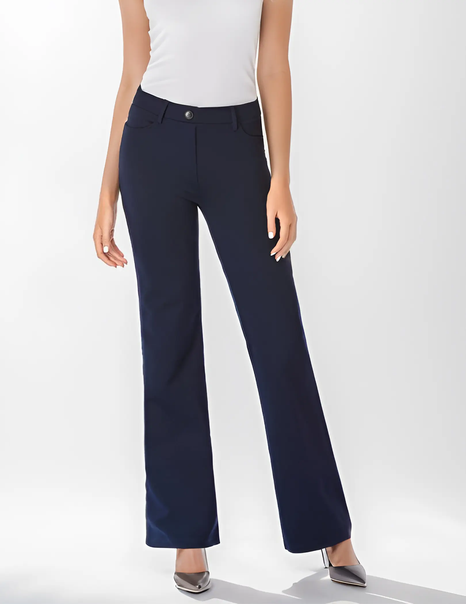 Women's Elastic Flared Formal Business Casual Pants- Elegant work pants, suitable for both office and casual wear, flared business casual pants