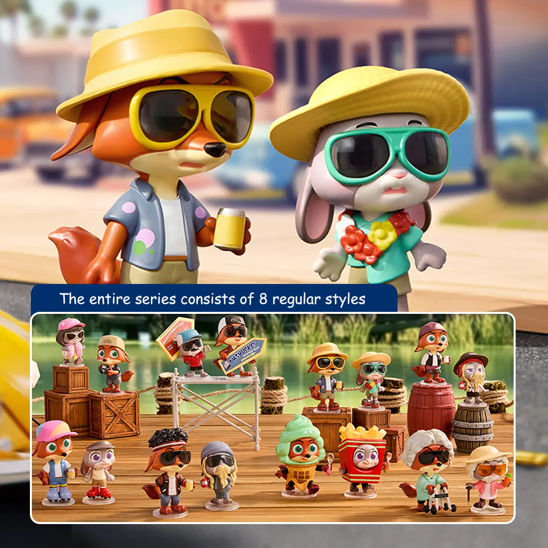 Disney Zootopia 2 Partner Disguise Series Blind Box - Themed Figure Collectible Figurines Set, Cute Collectible Nick Wilde/Judy Hopps & More Mystery Mini Toy, Single Box Holiday Gift for Fans