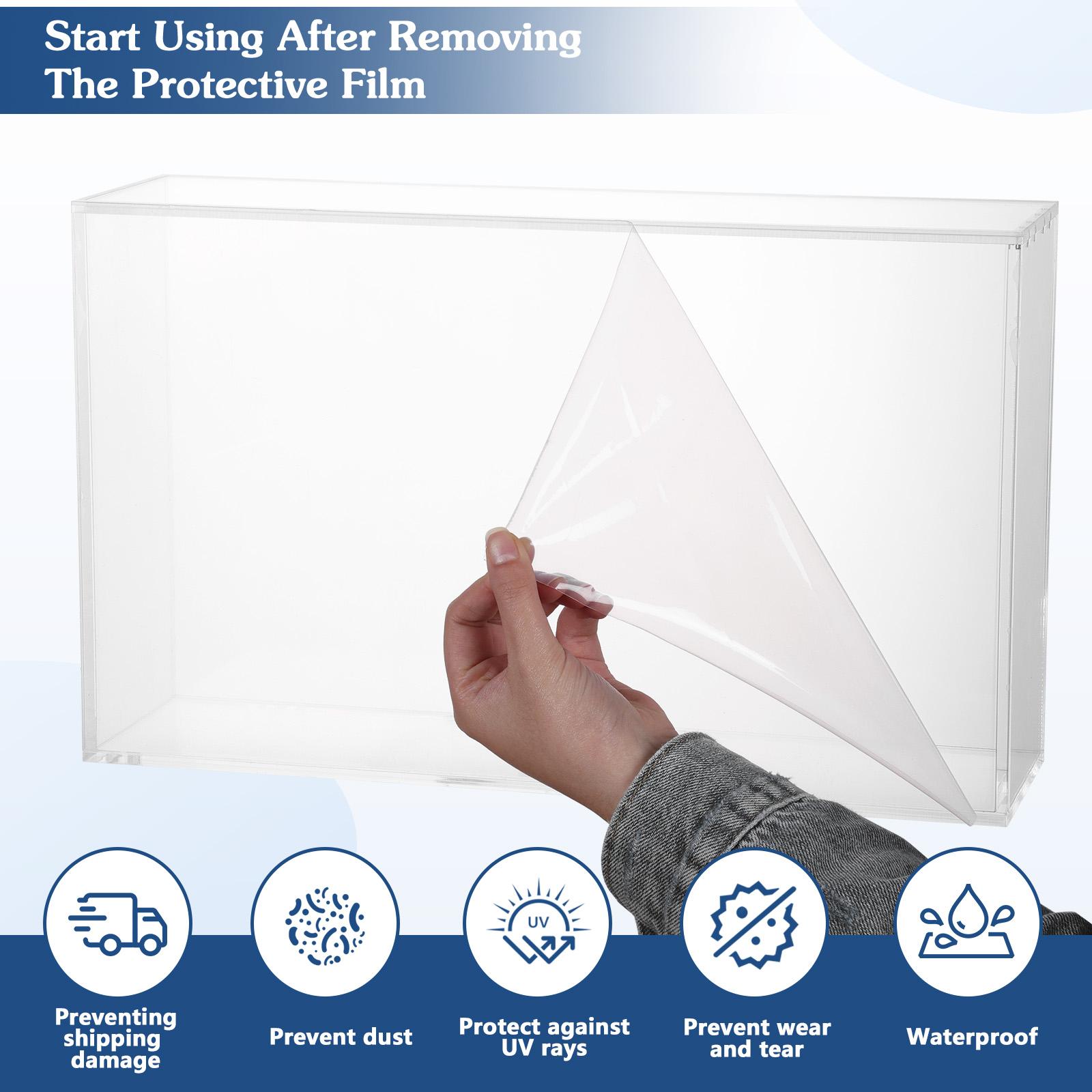 Acrylic Protective Display Case Box with Megnetic Lid for PKMN Mega Charizard ex UPC 151 UPC  Storage Booster Box PKMN Trading Anime Graded Cards , Protector  Holder Stackable