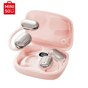 MINISO MS162 OWS Open Ear Bluetooth Earbuds HIFI Sound Quality Music Wireless Earbuds Gaming with Low Latency Wireless Headphones IPX5 Waterprooof OWS Earphones Comfortable Wearing Earbuds Touch Control Built-in Mic Hearphones Compatible With All Phones