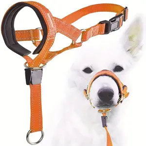 Adjustable Dog Muzzle, Pet Muzzle Training Leash, Safety Harnesses, Enhanced Control, Pet Supplies for Outdoor Walking, Dog & Cat Accessories, Adjustable Fit