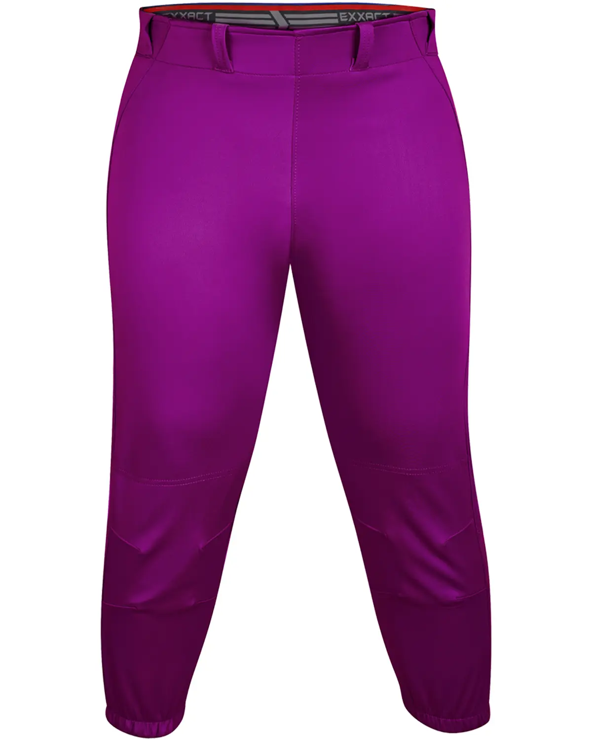 Exxact Sports Girls' Youth Yoga Style Softball Pants, Breathable Knicker Cut with Reinforced Knees for All Seasons - Hand Wash Only, Female, Sporty Chic, Adjustable Waist Pants