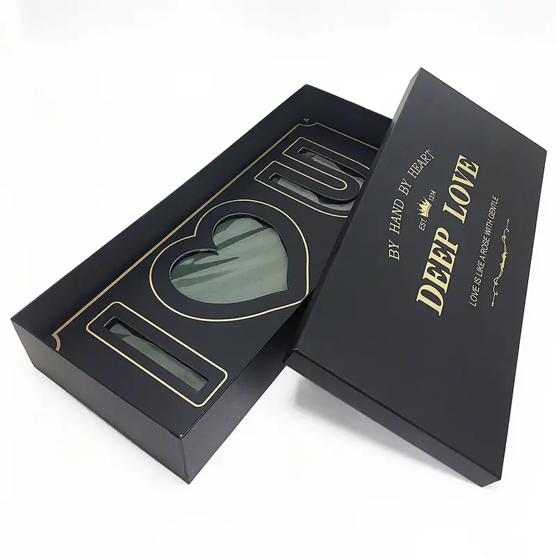 Rectangular I Love You Flower Box With Liners and Foams